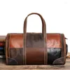 Plunjezakken Heren/Dames Grote bagage Reistas Luxe Unisex Vrije tijd Weekendkoffer Lederen Duffel Weekender