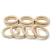 Soothers Teethers 50Mm Baby Wooden Ring Kids Wood Children Diy Jewelry Making Craft Bracelet Soother M1714 Drop Delivery Maternity H Dhnke