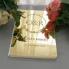 Autres fournitures de fête d'événement Livre d'or de mariage Signature personnalisée Décor de fête Blanc Miroir personnalisé Graver Carve Couverture Cadeau Livre d'or Cadeaux pour G023 230829