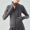 Veste de Yoga en polaire brossée, sweat-shirt à capuche avec fermeture éclair complète, col faux, manteau de course sur piste d'entraînement avec poches, manteau d'extérieur, nouvelle collection 2023