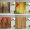 Shower Curtains Chinese Style Green Bamboo Series Shower Curtain Set Waterproof Home Bathroom Decor Curtains With Popular Bath Accessories R230830