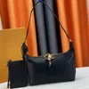 Bolsa hobo em relevo feminina, sacola esportiva, bolsa de ombro nas axilas, couro de grão macio, cadeado de couro, hardware dourado, chave de moeda, porta cartão, carteiras, bolsa composta