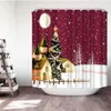 Tende da doccia Tenda da doccia natalizia Camino Regali Calzini Capodanno Vacanze Decorazioni per il bagno Tende da doccia rosse per set da bagno natalizi R230830