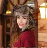Beanie Kafatası Kapakları Kadın Rus Kadın Kış Şapkaları Sıcak Örgü Şapkası Kürk Kürk Kalın Kar Kapağı Açık Kayak Bombacı 230829