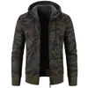 Herrtröjor män termiska höstvinterfleeced kamouflage tröja man zipper camo casual 230830