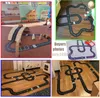 Other Toys Children road building motorway toy car traffic roadway flexible PVC Puzzles Track Play Set DIY universal accessories game scene 230829