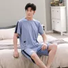 Men's Sleepwear Men Casual Cotton Home Suit Soft Pyjamas For Man Summer Mens Pajamas Set