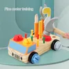 Tools Workshop Children 3D Busy Board Wooden Toys Montessori Game Simulation Pretend Play Screw Fine Movement Training Educational 230830