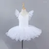 Bühnenkleidung Mädchen Frauen Ballett Kleid Ärmel Tutu Flauschige Kleider Gaze Rock Ballerina Kostüm Leistung Prinzessin Dancewear