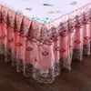 Bed Skirt Princess Lace With Pillowcase For Girls Ice Silk Mat Sheet Bedding Bedspreads Cover Non-Slip