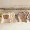 Kleidung Sets Frühling Infant Baby Cartoon Kleinkind Jungen Mädchen Langarm Sweatshirt Hosen 2 stücke Anzug Kinder Nette Bär Kleidung set 230830