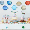 Other Event Party Supplies 8Pcs Solar System Eight Planets Paper Ball Lampion 30cm Hanging Galaxy Paper Lanterns For Kids Birthday Party Decoration 230829