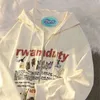 Män s hoodies tröjor söta djurtryck Cardigan kvinnor löser y2k stil casual par tröja grunge långärmad 90 -tal vintage zip up hoodie 230829