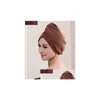 Handtuch 200 teile/los Mikrofaser Dusche Haar Trocknen Wrap Quick Dry Hut Kappe Bad Turban Kopf Drop Lieferung Hause Garten Textilien dhpb8