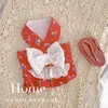 Dog Apparel Floral Sweet Dress Harness Lace Girlish Pet Vest Adjustable Walking Lead Clothes For Puppy Colorful Mesh Cooling