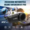 FreedConn Ky Pro Motorcykel Intercom Bluetooth Hjälm Headset Motorcykel 6 Riders 1000m Moto Group Waterproof Interphone Q230831