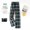 Indumenti da notte da uomo 2023 Primavera Autunno Uomo Cotone Pantaloni del pigiama Maschile Pigiama Pantaloni Casual Plaid Pantaloni del pigiama Uomo Casa M-XL