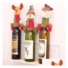 Décorations de Noël Bouchon de bouteille de vin Ensemble d'ornements suspendus Chapeau de Noël Dîner Fête Accueil Table Décoration Fournitures Drop Livraison Ga Dh3Dv