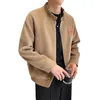 Jaquetas masculinas outono veludo gola jaqueta homens coreano streetwear moda solta causal primavera pequeno masculino casaco de beisebol