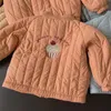 ジャケットInsファッションチルドレン野球ジャケット冬の幼児の子供たちは温かいコートの女の子スポーツジッパーアウトウェア服2〜6歳のアウトウェア230830