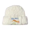 Bonnet Skull Caps Adulte Tricot Broderie Lettre Chapeau En Plein Air Coupe-Vent Crochet À La Main pour Fille Drop 230829