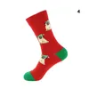 Chaussettes de noël créatives pour femmes, 1 paire, dessin animé amusant pour enfants, cadeau mignon, Elk bonhomme de neige, père noël imprimé pour Festival