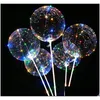 Autres fournitures de fête festives LED Ballons Lumineux Clair Ballon Anniversaire Décoration Transparent Bobo Drop Livraison Maison Garde Dh9OD