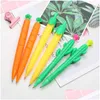 Canetas esferográficas Atacado 36 Pçs / Lote 0.5 / 0.7Mm Banana Cactus Lápis Mecânico Bonito Cenoura Matic Ding Pen School Writing Supplies Stati Dhzq6