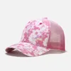 Summer Women Criss Cross Ponytail Hat Messy Bun Baseball Cap Vintage Washed Color Breattable Mesh Trucker Caps Hats 2105312427