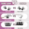 Cílios Postiços Masscaku 12 Linhas Segmentadas Tiras de Cílios Frim Spike Lashes Cluster Produtos de Maquiagem Cílios Falsos Soft Robbin Lash Strips x0830