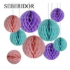 Andra evenemangsfestleveranser Baby Boy Girl 1st Birthday Party Favor Round Paper Ball Honeycomb Folding White Pink Blue 10 Pieces For Bope Wedding Decor 230829