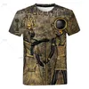 Heren T-shirts Vintage Anubis Zwart Egyptische Kunst 3D Gedrukt T-shirt Mannen Vrouwen Casual Korte Mouw Oude Egypte Klassieke Shirt tee Tops