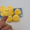 Piccoli Squishies adorabili Mochi Squishy Pollo giallo Spremere Pollo paffuto Decompressione Sollievo dallo stress Pizzico Pollo felice Bambini Piccoli giocattoli