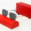 Mens Decor C Mode Sonnenbrille für Frauen polierte vergoldete, plattierte metallische Metallgläser rechteckiger Stück Typ Einfacher klassischer Designer Brille mit Originalbox