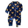 Pajamas Toddler Silk Satin Pyjamas Set Baby Sleepwear Pijama Suit Boys Girls Sleep Two Piece Kids Loungewear 220809 Drop Delivery Mate Dhcfx