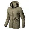 Mens Jackets Waterproof Military Hooded Jacket Windbreaker Outdoor Camping Sports Elastic Coat Male Clothing Thin Overcoat 230830