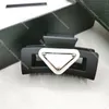 Retro Square Clamps Hair Grab Clips With Black Inverted Triangle Clips Temperament Hair Clip Hair Jewelry