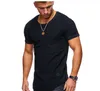 T-shirt da uomo 2023 Camicia di cotone estiva da uomo T-shirt a maniche corte con foro moda Solid Spring O Neck Top Maglietta casual
