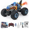 Auto telecomandate 2.4G Monster Truck RC Auto camion elettrici Auto acrobatiche con giochi di spray sonori leggeri per ragazzi Bambini Regalo per bambini 2519