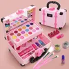 Kit de maquillage pour enfants, beauté, mode, rouge à lèvres, cosmétiques, jeu de simulation, princesse rose, lavable, sûr, jouet pour enfants, cadeau 230830