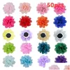 Dog Apparel 50/100Pcs Collar Flowers Pet Bow Tie Charm Collars Puppy Charms Flower Slides Attachment Decoration Grooming Accessories D Dhuur