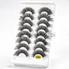 Faux cils 10853 paires Multipack 3D vison cils Faux cils faits à la main vaporeux moelleux Faux cils outils de maquillage des yeux naturels Faux cils x0830