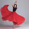 Stage Wear Flamenco Gypsy Skirt Spanish Dancing Costume Women 720Degree Belly Dance Competition Plus Size Big Swing Dress Bullfight 2023