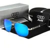 Lunettes de soleil haut de gamme Audi Lunettes de soleil polarisées pour hommes Miroir de conduite et lunettes de protection UV pour femmes 518 avec logo et boîte