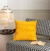 Pillow Cover Thickened Dutch Velvet Wave Pressure Pleated Sofa Solid Color Craft Geometric Pleats Without Core