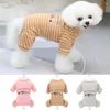Dog Apparel Cute Pet Jumpsuit Puppy Cat Warm Winter Clothes Soft Striped Shirt Clothing Coat For Chihuahua Small Medium Dogs S-2XL