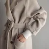 Women' Blends Winter Beige Elegant Blended Korean Fashion Black Long Coat Retro Simple Camel Oversized 230829