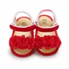 Sandalen Babyschoenen Meisje Zomer Plat Witte Bloem Prinses Geboren Peuter Baby Elegant Roze Schattig Prewalkers 0-18M