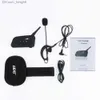 Vnetphone V6C*2pcs Latest Football Referee Intercom Headset 1200M Wireless Full Duplex Bluetooth Interphone BT Headphone Q230830