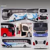 Diecast Model 1 50 SETRA Luxury Bus Toy Car Miniature Pull Back Sound Light Educational Collection Gift For Boy Children 230829